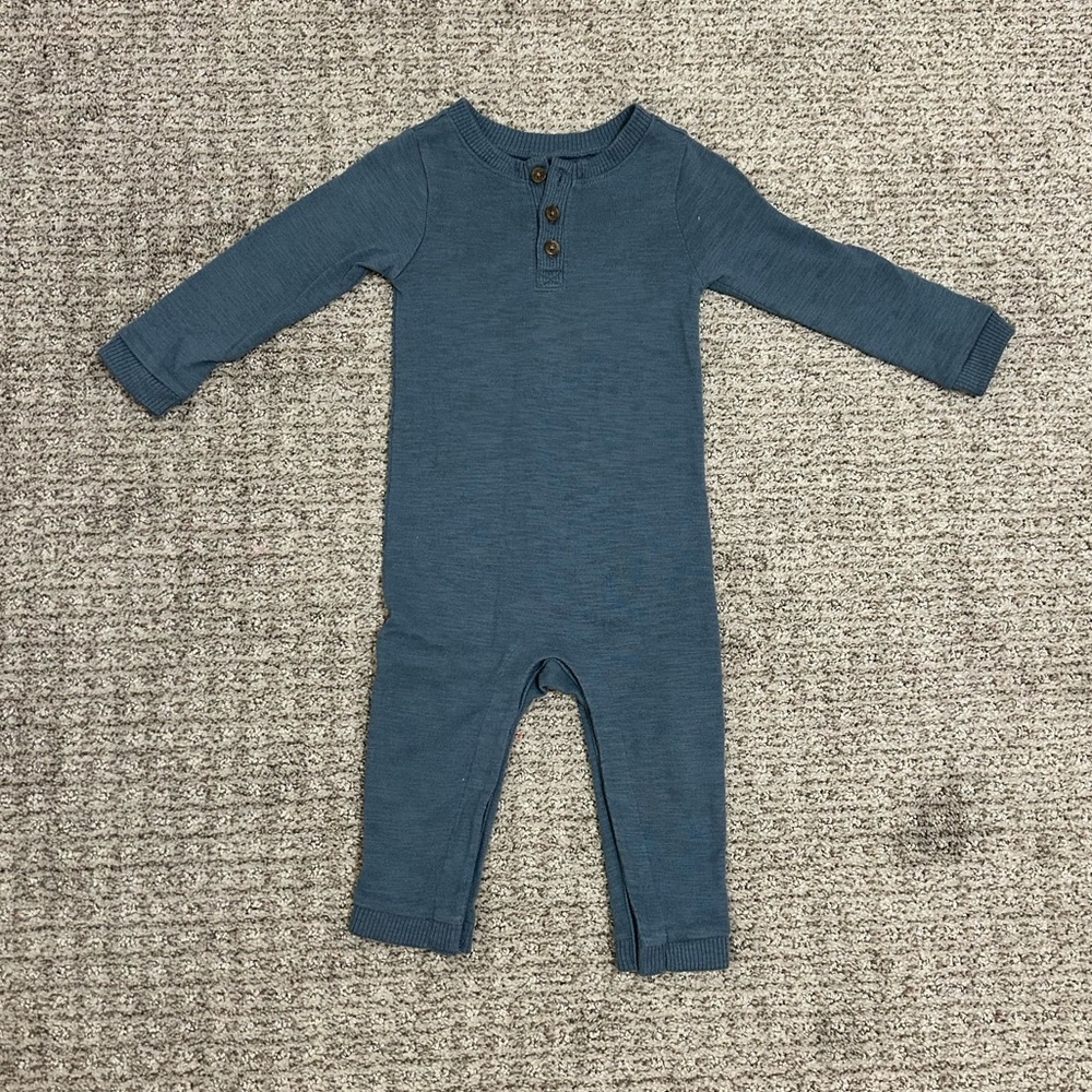 Blue Long Sleeve Toddler Romper